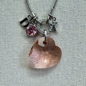 Dyrberg/Kern Arielle Crystal and Swarvoski crystal heart necklace